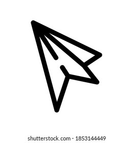 paper plane icon or logo isolated sign symbol vector illustration - high quality black style vector icons
