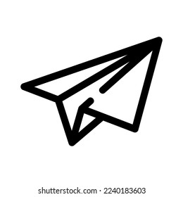 icono de plano de papel o logotipo símbolo de signo aislado ilustración vectorial - iconos vectoriales de estilo negro de alta calidad
