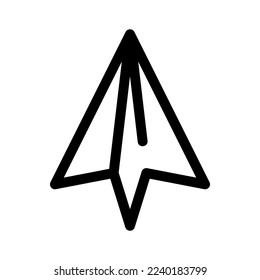 paper plane icon or logo isolated sign symbol vector illustration - high quality black style vector icons
