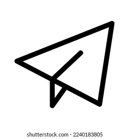 icono de plano de papel o logotipo símbolo de signo aislado ilustración vectorial - iconos vectoriales de estilo negro de alta calidad
