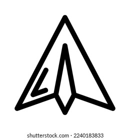 Symbol oder Logo auf Papierebene, einzelne Zeichen, Vektorgrafik - hochwertige Vektorsymbole auf schwarzem Hintergrund
