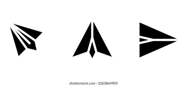paper plane icon or logo isolated sign symbol vector illustration - high quality black style vector icons