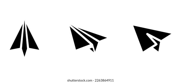 paper plane icon or logo isolated sign symbol vector illustration - high quality black style vector icons