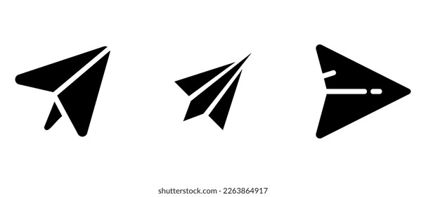 paper plane icon or logo isolated sign symbol vector illustration - high quality black style vector icons