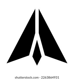 icono de plano de papel o logotipo símbolo de signo aislado ilustración vectorial - iconos vectoriales de estilo negro de alta calidad