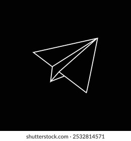 Papierebene Symbol oder Logo einzelne Zeichen Symbol Vektorgrafik. Papierflugzeug.