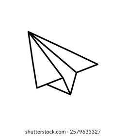 Paper plane icon logo sign set vector outline