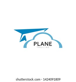 Paper Plane Icon Logo Template vector illustration design 