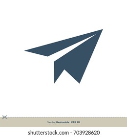 Paper Plane Icon Logo Template Illustration Design. Vector EPS 10.