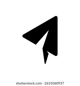 paper plane icon, modern vector isolated on white background.