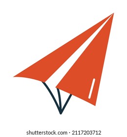 paper plane icon on white background