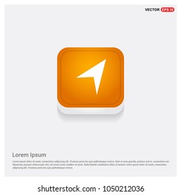 Paper Plane Icon Orange Abstract Web Button