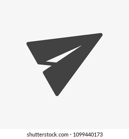 Paper plane icon, other icon. Glyph, Solid style. Vector illustration