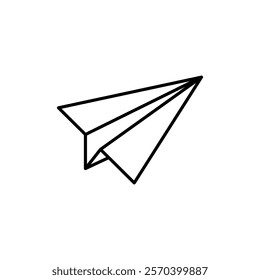 Paper plane icon Outline thin set