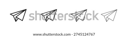 Paper plane icon outline vector. outline icons collection.