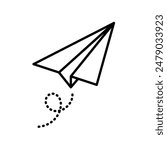 Paper Plane Icon Perfect for Messaging and Communication