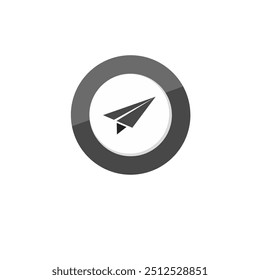 Paper Plane Icon Perfect for Messaging and Communication, clip art plane, arrow symbol, airplane isolated, travel concept, message symbol clipart, trip icon, mail sign isolated. Single plane vector