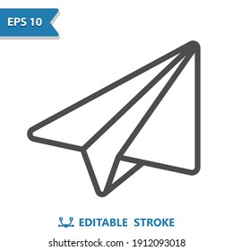 Paper Plane Icon. Professional, pixel perfect icon, EPS 10 format.