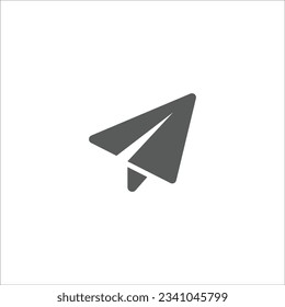 Paper plane icon, send icon logo vector with flat design. Eps 10 Editable.
