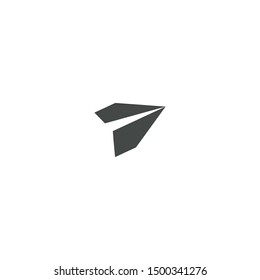 Paper plane icon, send message on email isolated flat icon, illustration on white background.