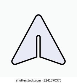Paper Plane Icon. Send Message Symbol.