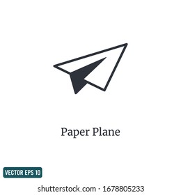 Paper plane icon send symbol design element logo template vector eps 10