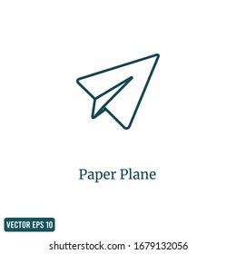 Paper plane icon send symbol design element logo template vector eps 10