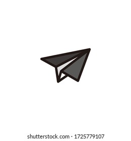 Paper plane icon send symbol design element logo template vector 