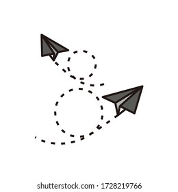 Paper plane icon send symbol design element logo template vector	