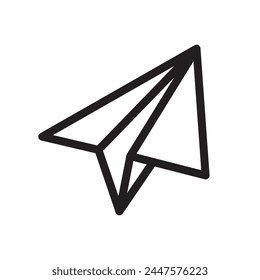 paper plane icon, sending message, vector illustration