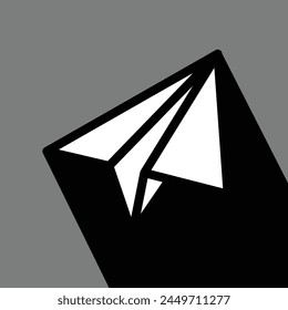 paper plane icon, sending message, vector illustration