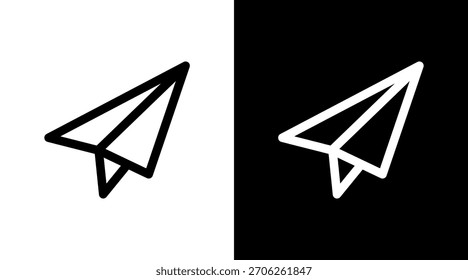 Plano de papel com design de conjunto de ícones