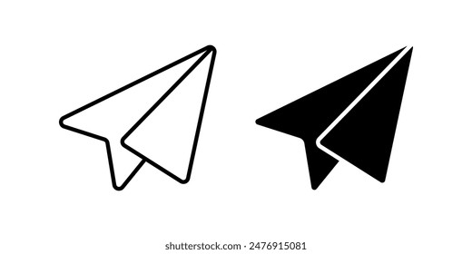 Paper plane icon set. for mobile concept and web design. vector illustration