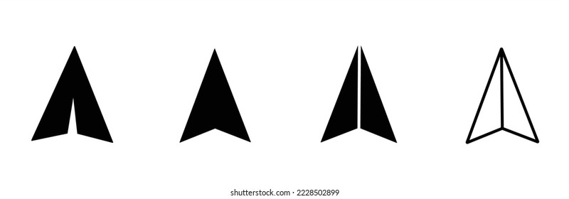 Paper Plane Icon set. Send message icon set. Send message icon symbol. Send message sign. Vector Illustration