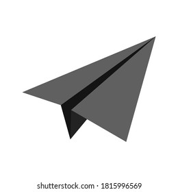 Juego de iconos Plano de papel. Señal de Plano de papel. Símbolo del avión. Etiqueta plana de vuelo. Ilustración del vector