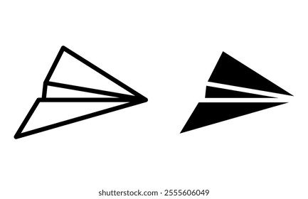 Paper plane icon set. Vector illustration.