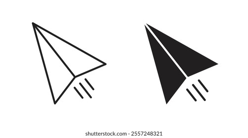Paper plane Icon set. vector illustration set
