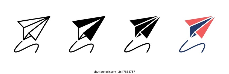 Paper Plane icon sheet multiple style collection