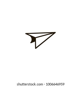 paper plane icon. sign design