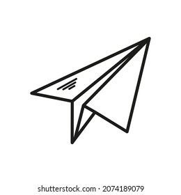 Paper plane icon, sign. Sending message. Vector.