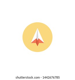 paper plane icon sign signifier vector