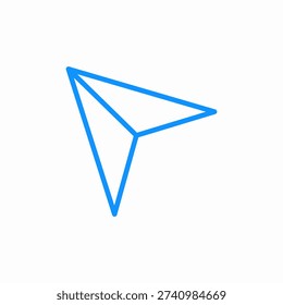paper plane icon sign vector
