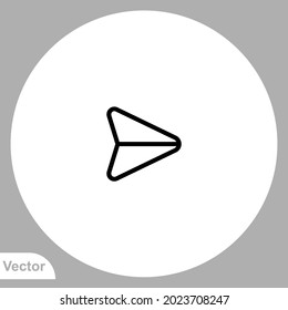 Paper plane icon sign vector,Symbol, logo illustration for web and mobile