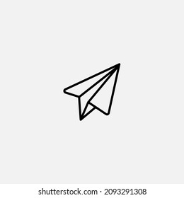 Paper plane icon sign vector,Symbol, logo illustration for web and mobile