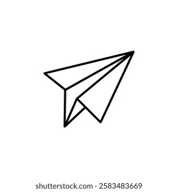 paper plane icon simple filled symbol vector