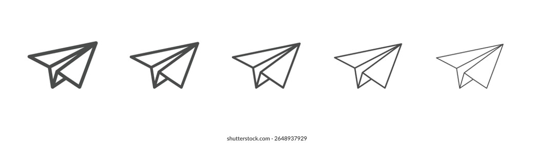 paper plane icon simple isolated vector sign