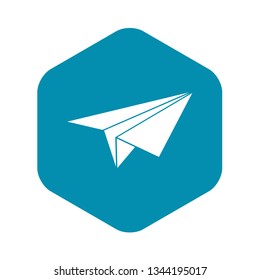 Paper plane icon in simple style isolated vector illustration