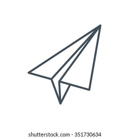 Paper plane icon suitable for info graphics, websites and print media and  interfaces. Line vector icon.