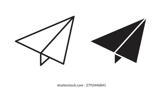 Paper plane icon suitable for mobile application.