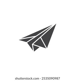 Paper plane icon Symbol mark in filled style